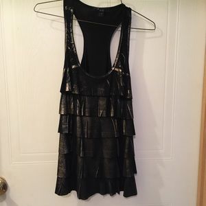Metallic Black and Gold Tank